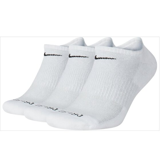 Nike 3 pairs Unisex Dri Fit Everyday Plus Cushioned No Show Socks Mens L 8-12 - Picture 2 of 7